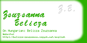 zsuzsanna belicza business card